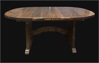 Dark Toned Wood Dining Table