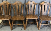 Dark Toned Wood Dining Chairs