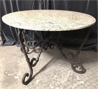 Beautiful Solid Granite Top Outdoor Dining Table