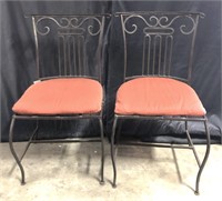 Pair of Metal Outdoor Dining Chairs