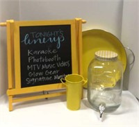 Yellow Party Decor & Serving Items