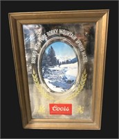 Vintage Coors Beer Mirrored Bar Sign