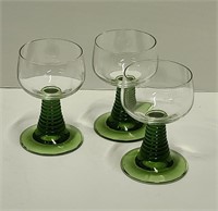 Three Cocktail Glasses