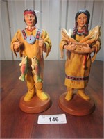 Two Native American Wooden Carvings