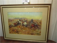 Nicely Framed CM Russell Western Print