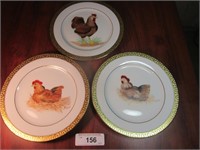 Gold Buffet Gold Transferware Chicken Plates
