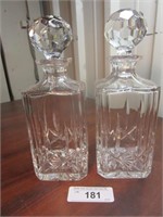 Two Gorgeous Alantis Crystal Decanters