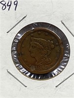 1849 Half Cent US coin