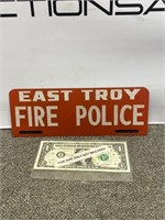Vintage reflective East Troy fire and police