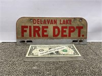 Vintage Delavan Lake Fire Department license