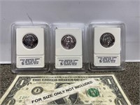 3 2007 Silver Enriched (plated) Washington one