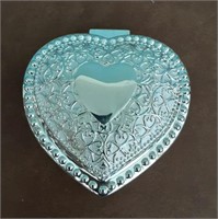 Heart-shaped Silver Color Jewelry Box