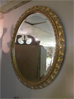 Carolina Antique Oval Wall Mirror Gold