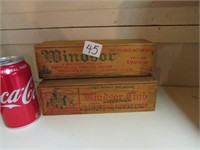 2 Windsor Club Wooden Cheese Boxes