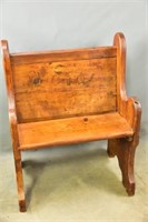 Pine Church 'Chair' in 'Pew' Form