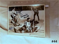 Signed Photo By 3 Players, Esposito, Baun and Hull