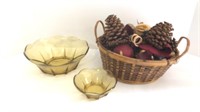Glass Decor and Potpourri Basket