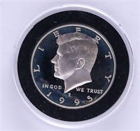 1995 S PROOF SILVER KENNEDY HALF DOLLAR