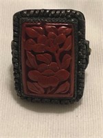 Vintage Cinnabar Ring