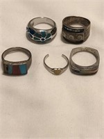 5 Sterling Rings