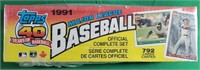 Topps 1991 40 years baseball official set of 792