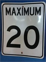 Metal Speed limit sign 24x30"h