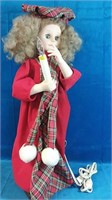 26" Christmas caroler doll - works well