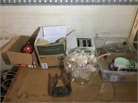 Toaster & Dishes Lot