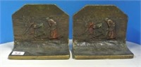 The Gleaners Vintage Bronze Bookends