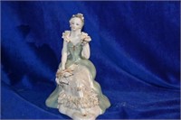 Vintage Victorian Lady Ceramic Statue