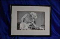 Framed &matted stevie ray vaughan picture