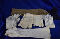 7pr vintage cloth &woven &stretch lace gloves