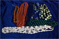 7 Vintage costume necklaces