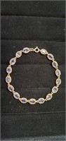 Estate 14K Yellow Gold Tanzanite Bracelet #5