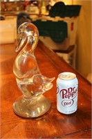 CRYSTAL DUCK/GOOSE SIGNED  11'"  TALL