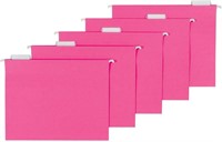 Hanging Folders, Letter Size, Pink, 25-Pack