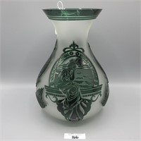 Kelsey Murphy Pilgrim Cameo Glass 10" vase