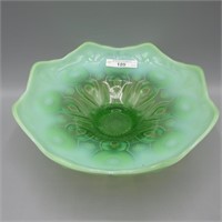 Pattern Glass green opal Cashews bowl