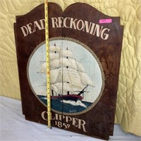 Hand Painted Wooden Art "Dead Reckoning 1859"