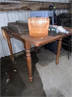 DROP LEAF TABLE W/CONTENTS