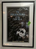 Cast Autographed Phantom Of The Opera Poster
