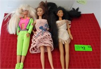 Lot of 3 Barbie dolls 2 - 1966. 1- 1993