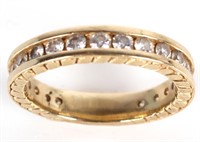 14K YELLOW GOLD LADIES DIAMOND RING - 0.84 CTW