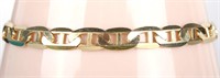 14K YELLOW GOLD MEN`S LINKED BRACELET