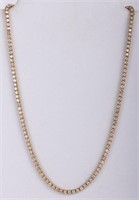 14K YELLOW GOLD DIAMOND LADIES NECKLACE - 5.4 CTW