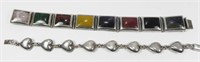 TAXCO STERLING SILVER BRACELETS WITH STONES