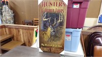 WOODEN SIGN 30 X 15 X 2 HUNTERS AND OTHER LIARS
