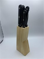 Knife block and 6 knives