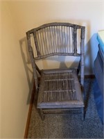 Folding chair with utility table