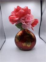 Decorative vase and artificial flowers